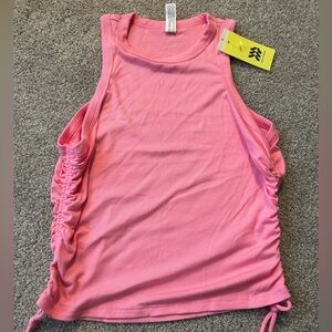 All Motion Pink Sleeveless Ruched Top